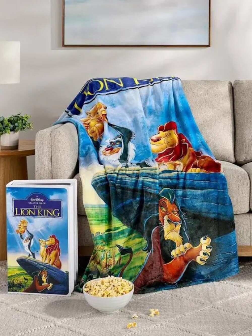 NEW! Disney The Lion King VHS Boxed Silk Touch Throw, 50" x 70"